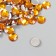 Decor for creativity plastic "Rhinest. Bright yellow" set 300 pcs d = 0.8 cm