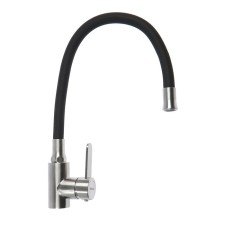 Accoona A48104F kitchen mixer, single -leaf, with nut, stainless steel, black/satin