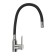 Accoona A48104F kitchen mixer, single -leaf, with nut, stainless steel, black/satin