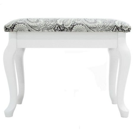 Retro banquet with storage, 550x330x430, white, Mercury fabric-3
