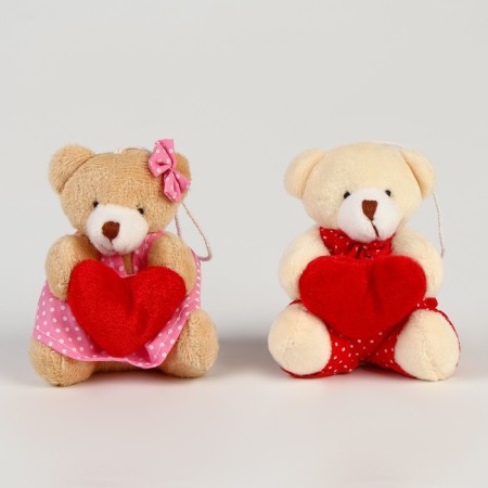 Soft toy "Bear with Heart" on the suspension, species mix-3