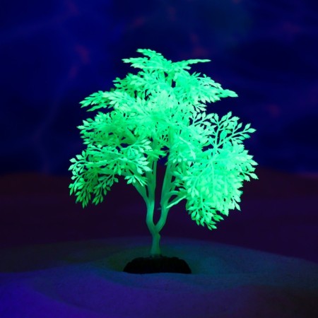 The plant is artificial aquarium, luminous, 15 cm, green-3