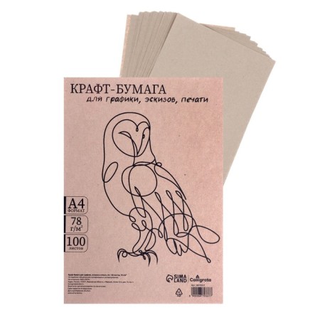 Crafts for graphics, sketches, print A4, 100 sheets (210 x 300 mm), 78 g/m², brand a/communal/communal
