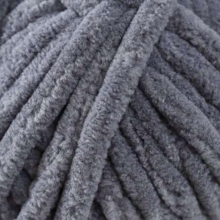 Yarn "Velluto" 100% micropoliester 68m/100g (87 coal-gray)-2