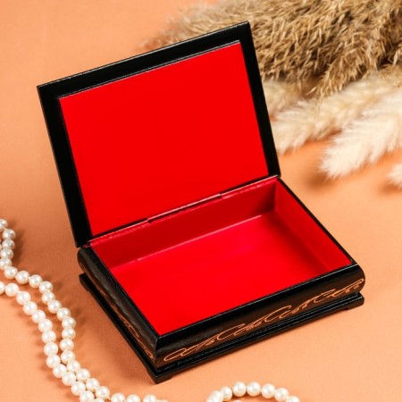 Casket "Peonies", 10 × 14 cm, lacquer miniature-1