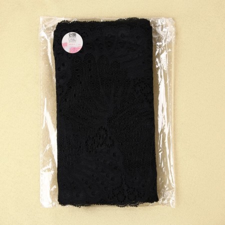 Lace elastic fabric, 180 ± 5 mm × 2.7 ± 0.5 m, black color-3