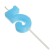 Candle in a cake on a skewer, number 5, mix, 4.5x2.5 cm