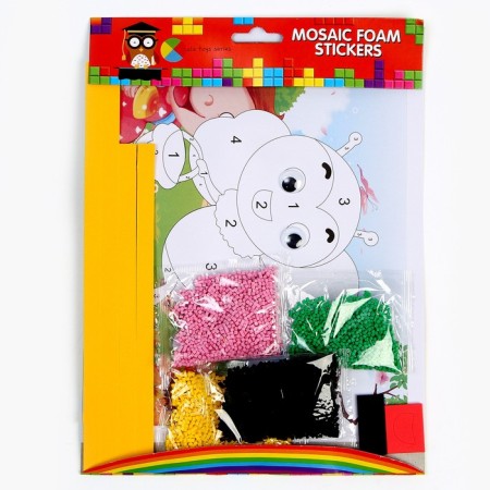 Set for creativity: EVA application with a crumb and coloring - stickers "Cute insects"-5