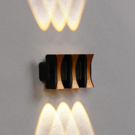 Facade lamp "Elegant", FSD-042, 6 W, 3000K, 3 rays, IP65, 220 V, plastic, black-3