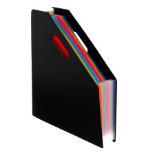 Vertical tray for A4, plastic, 13 departments, black