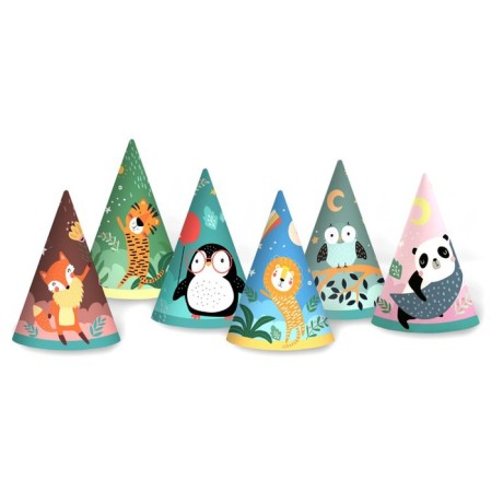 Paper cap "Happy Zoo", in a set of 6 pieces