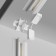 The internal corner connector for the built-in track system Technical TRA084CT-12W, 4.6x4.6x6.5 cm, white color