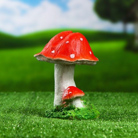 Garden figure "Mushrooms of fly agaric" 17cm-1