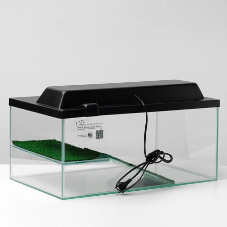 Terrarium for turtles 45 liters, with a lid, shelf and ladder, 55 x 33 x 25 cm-3