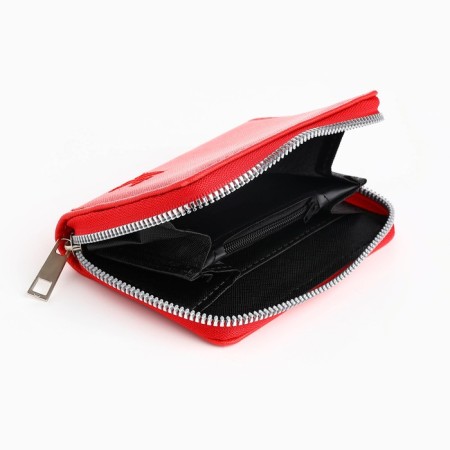 Women's wallet NK, 12x8 cm, red color-5