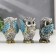 Souvenir Polystone "Filin - I do not see, I do not hear, I will not say" gray -blue mix 7x4.5x3.5 cm