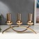 Summary Metal, glass for 3 candles "Soul mirror" Gold 22.5x41.5x8.5 cm
