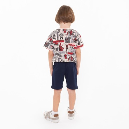 Children's shorts, dark blue color, height 122 cm-1