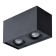 Factor lamp, 2x50W GU10, black color