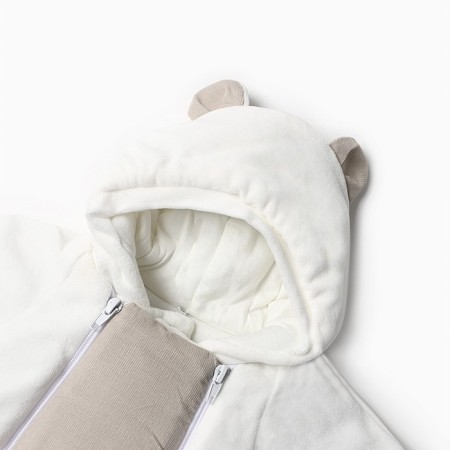The envelope is insulated for newborns, the color is milk/gray, height 62 cm-1
