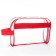 Lightning cosmetic bag, external pocket, with a pen, red color