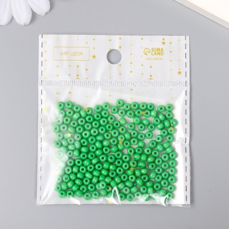 Glass beads 6/0 "forest green" 15 g-2