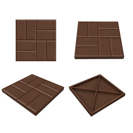 PPC tile is paving, 25 × 25 × 2 cm, brown, "universal"-4