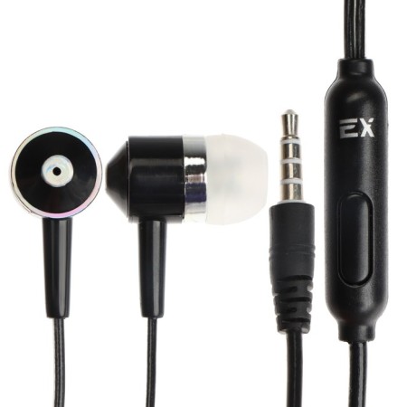 Headphones Exployd Ex-HP-850, vacuum, microphone, 108 dB, 32 Ohm, 3.5 mm, 1.2m, black