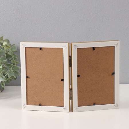 Photo frame Plastic in 2 photos 10x15 cm "Fit on Mokko" with gold stroke-3