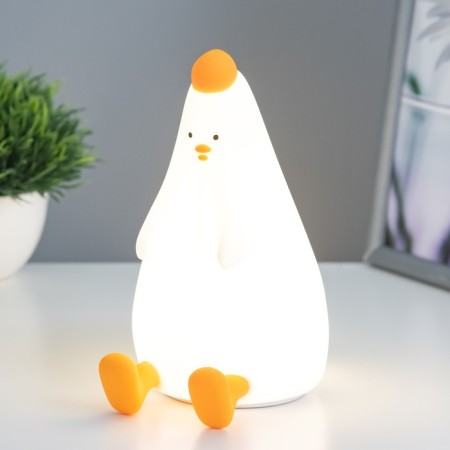 Antistress nightlight "Kurochka" LED USB AKB White 9x14.3x17 cm Risalux-1
