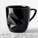 Ceramic "Obsidian" mug, black, 350 ml, black color