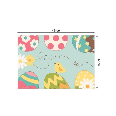 A set of napkins for setting the table "Paced Easter eggs", rectangular, size 32x46 cm, 4 pcs-2