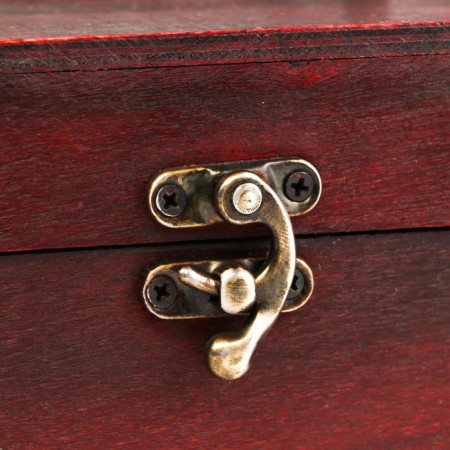 Casket wood chest "Middle Ages" with scaples 9.5x22x15.5 cm-3