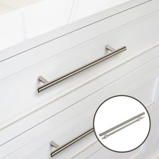 Bistro tundra-reiling pen, d = 12 mm, m/o 192 mm, color satin nickel, 4 pcs TMP