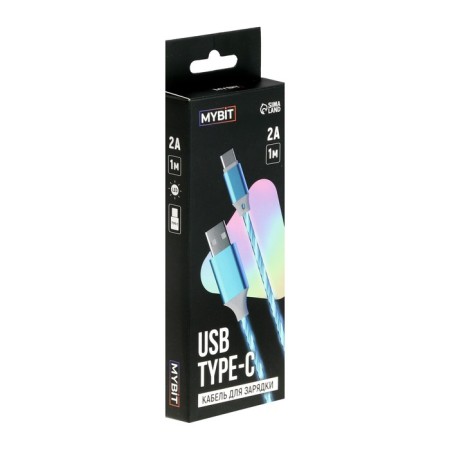 Mybit, Type -C - USB, dynamic LED backlight, 2 A, 1 m, only charging-5