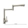 ACCOONA A44090 kitchen mixer, single -leaf, folding spout, stainless steel, chrome