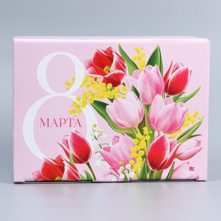 Box Gift team, packaging, “March 8”, 26 x 19 x 10 cm-3