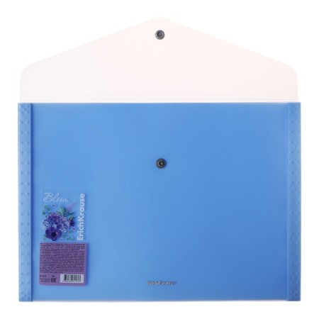 A4, 550 μm button, Erichkrause "Matt Pastel Bloom", with extension, 4 compartments, translucent, embossing "Sand", mix-5