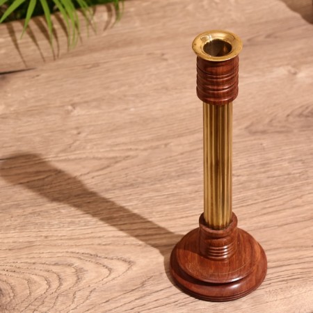 Garrette's candlestick 25 cm, shisham tree-2