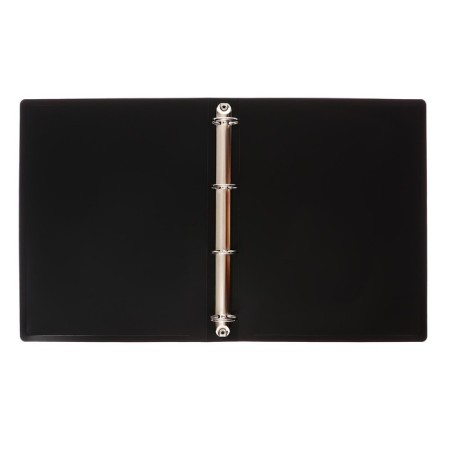 Folder on 4 rings A4, Calligrata "Panorama", 40 mm, 700 μm, facial pocket, black, mix-7
