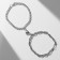 Bracelets "Uenubles" on a magnet, heart, color silver, 20 size