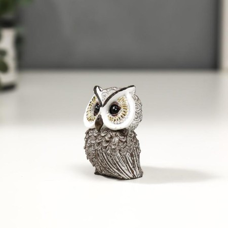 Souvenir Polystone "Owl with golden eyes" MIX 5.5x4.5x3 cm-2