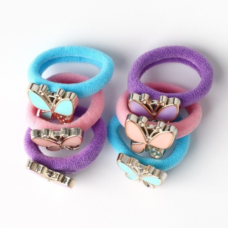 Hair elastic bands "cat" 6 pcs, 3.5 x 3.5 x 1 cm-6