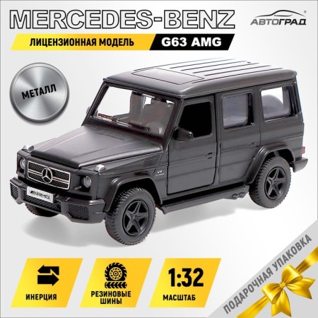 Metal Mercedes-Benz G63 AMG, 1:32, doors, inertia, black matte color open