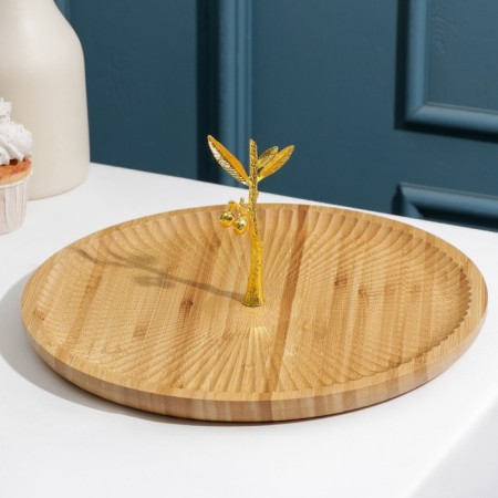 Serve dish "Tree", d = 29.5 cm, bamboo