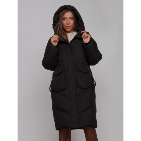 Coat insulated winter female, size 42, black color-20