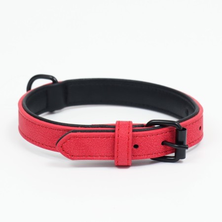 A collar with a remote ring "Mona", 42 x 2 cm, scarlet-1