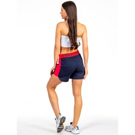 Women's shorts ise, size 50 cm, dark blue color, raspberry-3