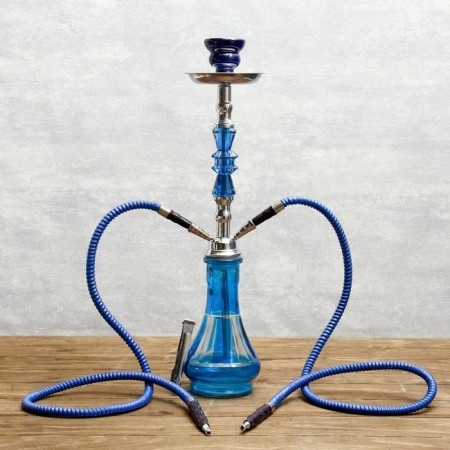 Hookah "Tanzanit", 55 cm, 2 tubes, blue