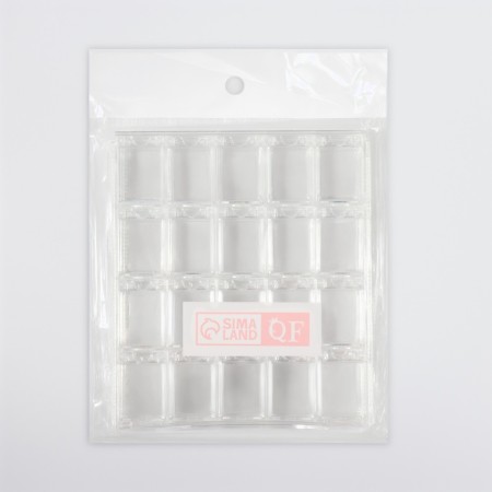 Organizer for decor, 20 blocks, 14.5 × 12.5 × 1.7/2.8 × 2.1 × 1.3 cm, the color is transparent-7